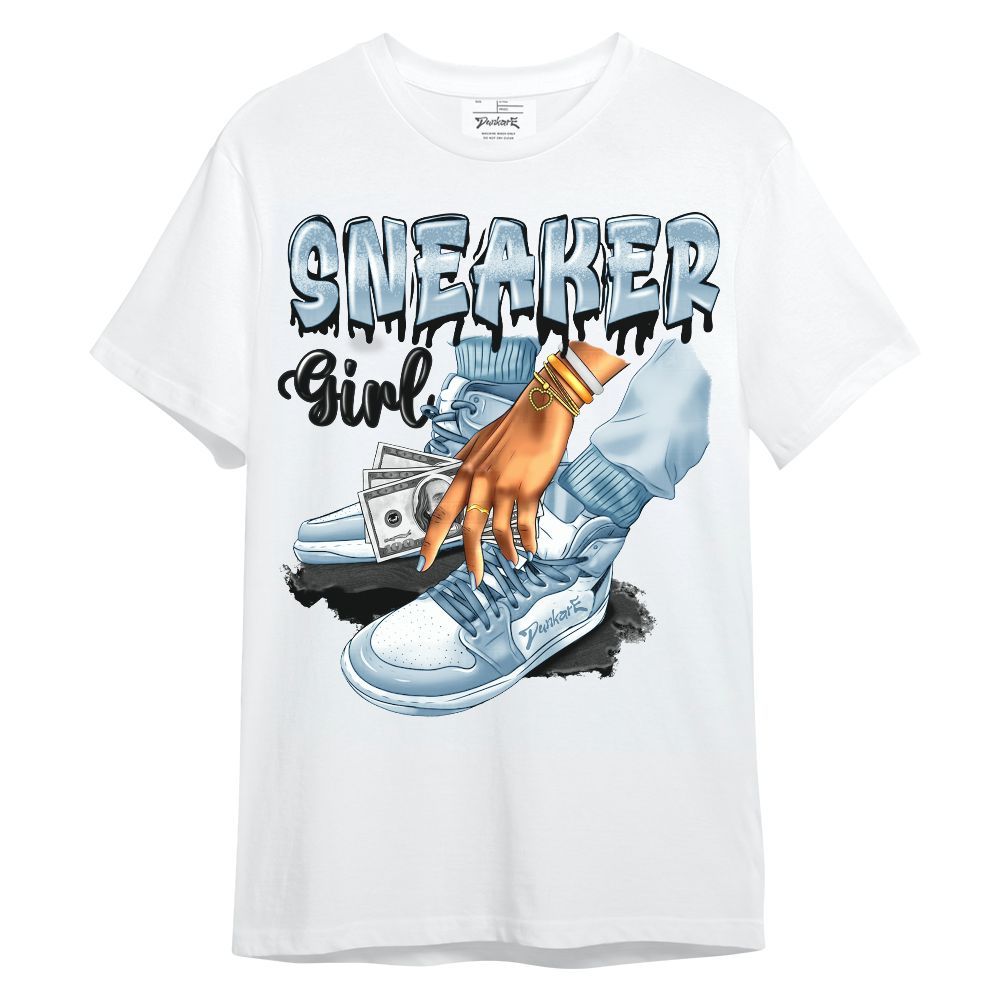 Shirt To Match Mid Ice Blue 1s - SNEAKER Girl Money Drip Unisex Shirt