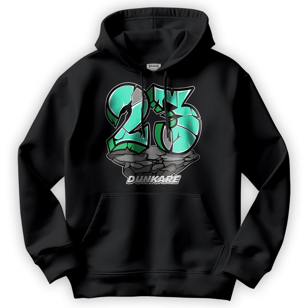 Sweatshirt To Match Black Green Glow 3s Hoodie - Cracked 23 Graffiti Hoodie Unisex
