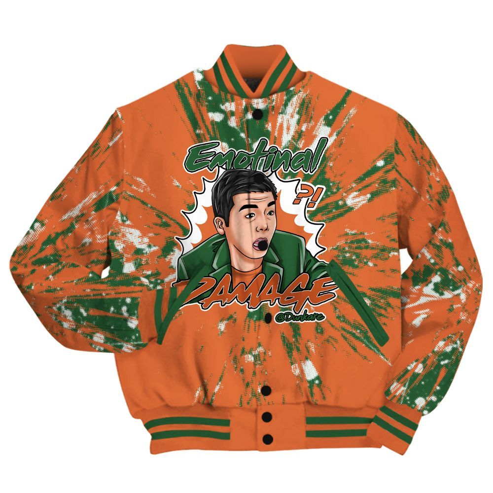 Varsity Jacket To Match Low Miami 5s Shirt - Damaged Meme Shirt Unisex Outfit All Over Print