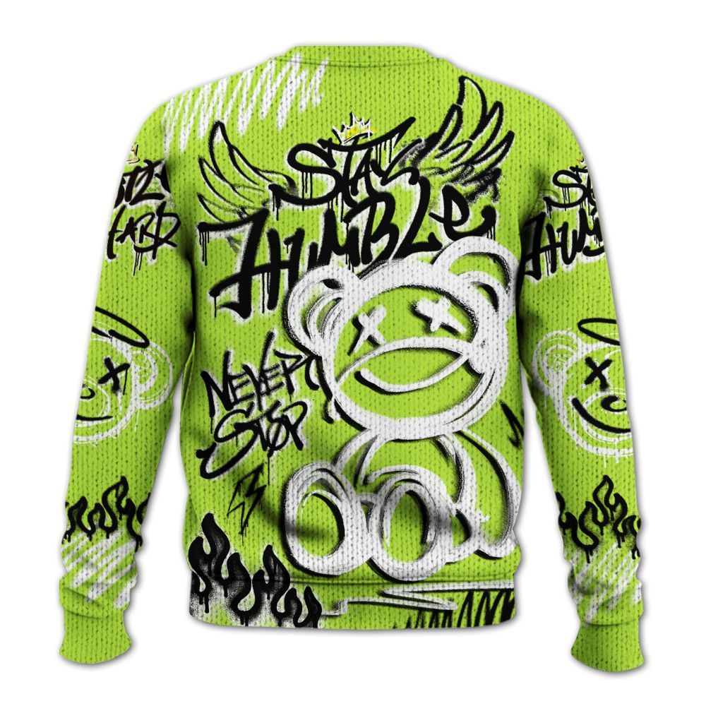 Knitted Sweater To Match Air Force 1 Low Dance Volt - Humble Drip Streetwear Graffity