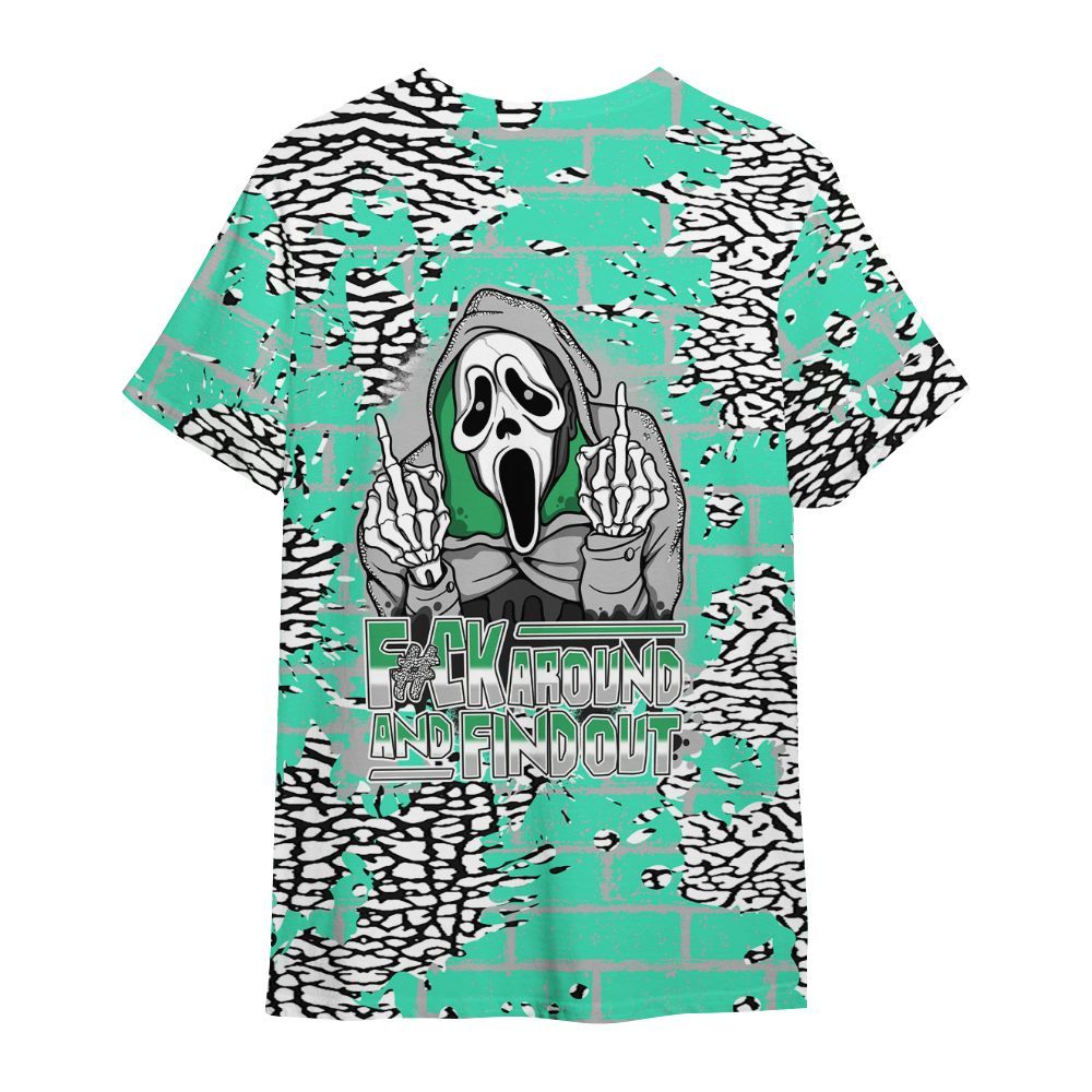 Shirt To Match Black Green Glow 3s - F#CK And Find Out Graphic Halloween All Over Print