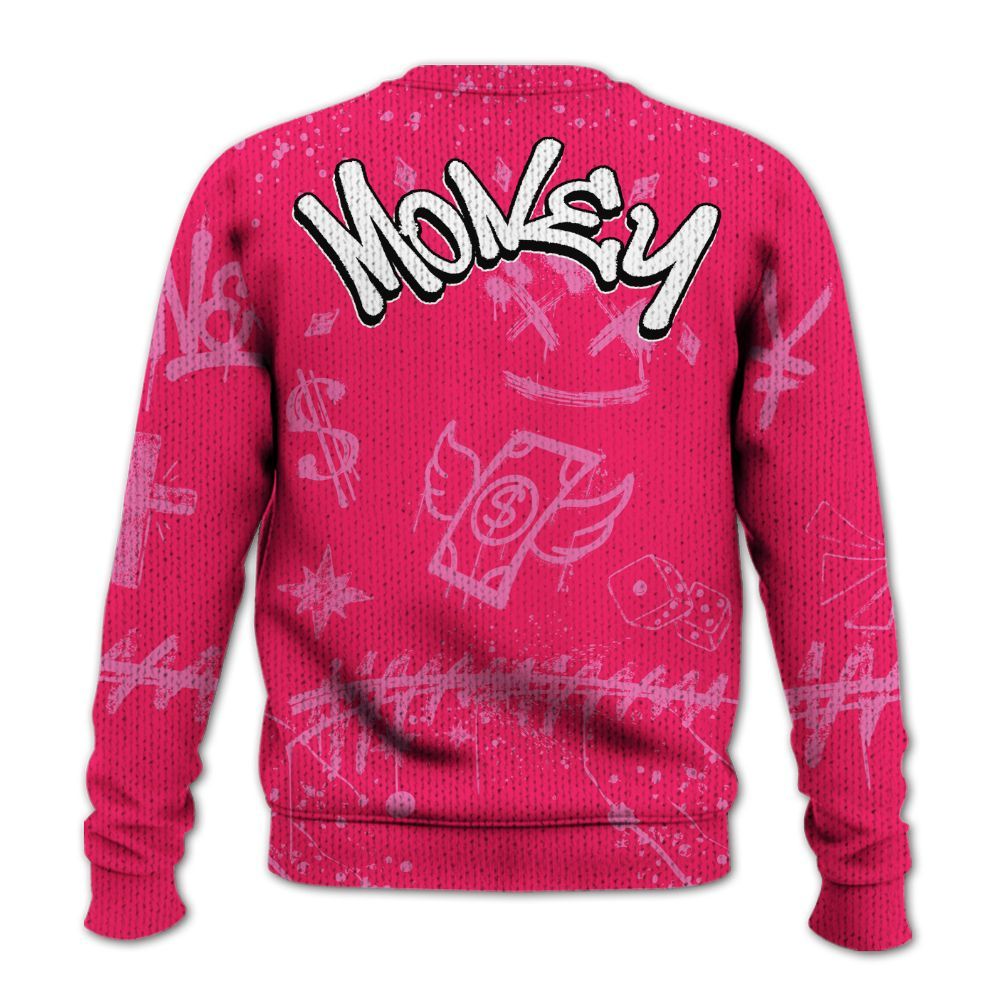 Knitted Sweater To Match Air VaporMax Plus Triple Pink - Everybody Paid In Full Crayon