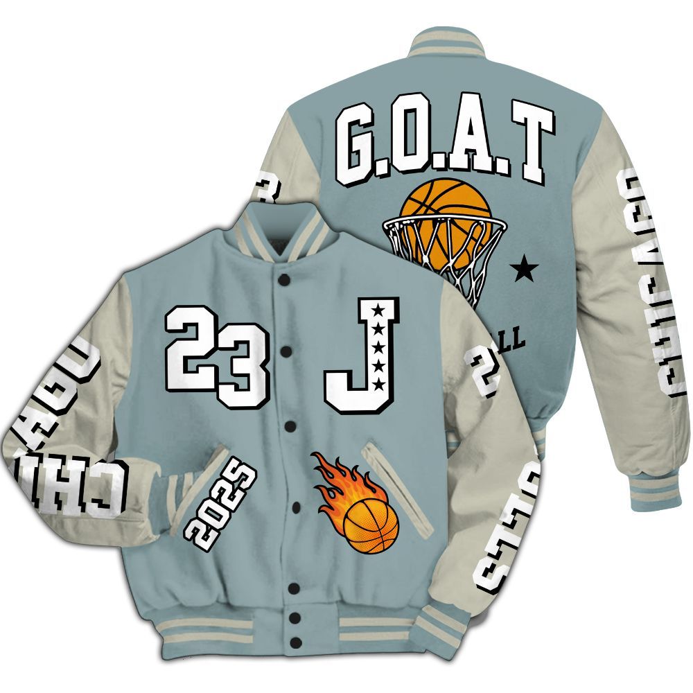 Varsity Jacket To Match AMM Low 17s - Chicago 23 Basketball All Over Print