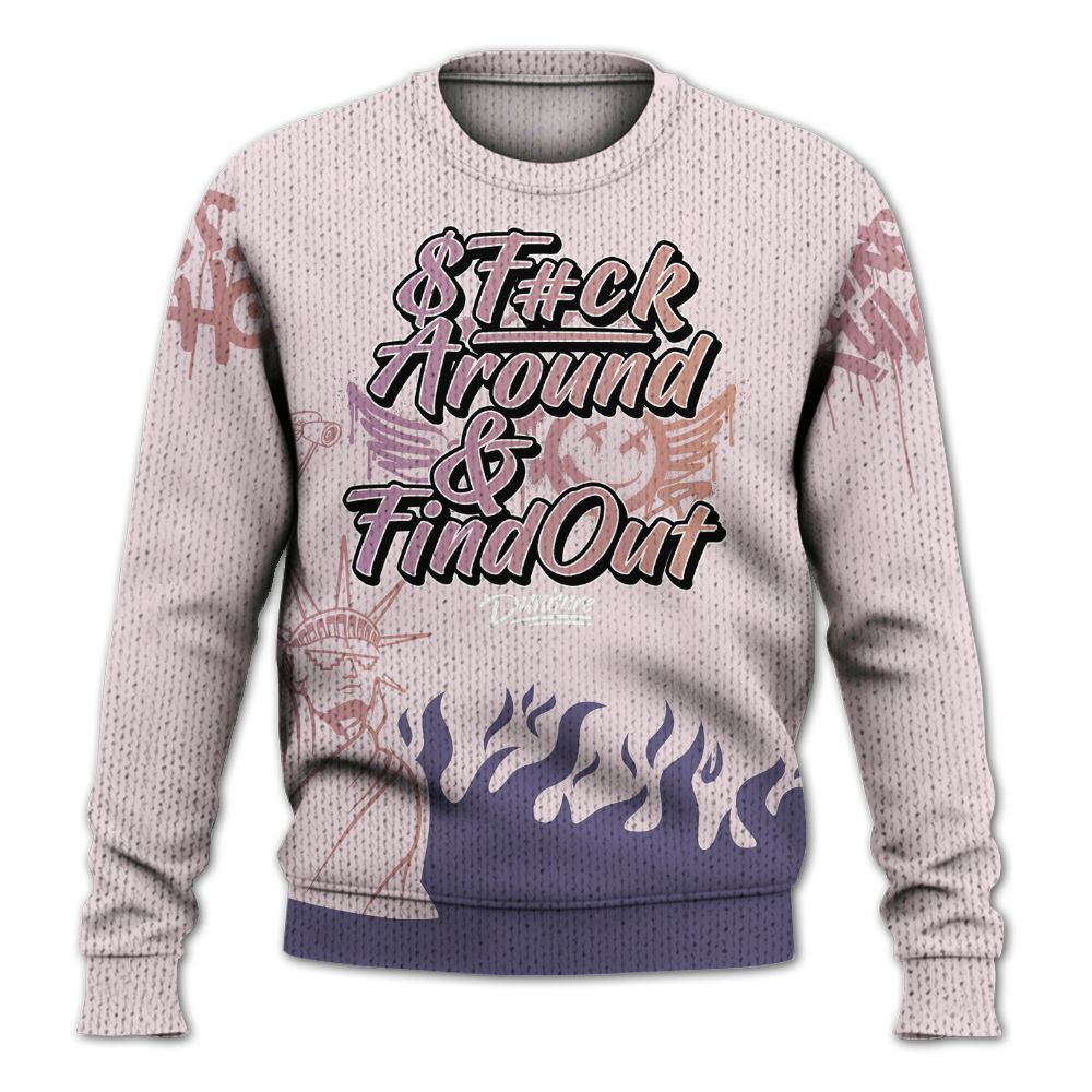 Knitted Sweater To Match Book Sunrise 1s - Graphic Fck Around Find Out