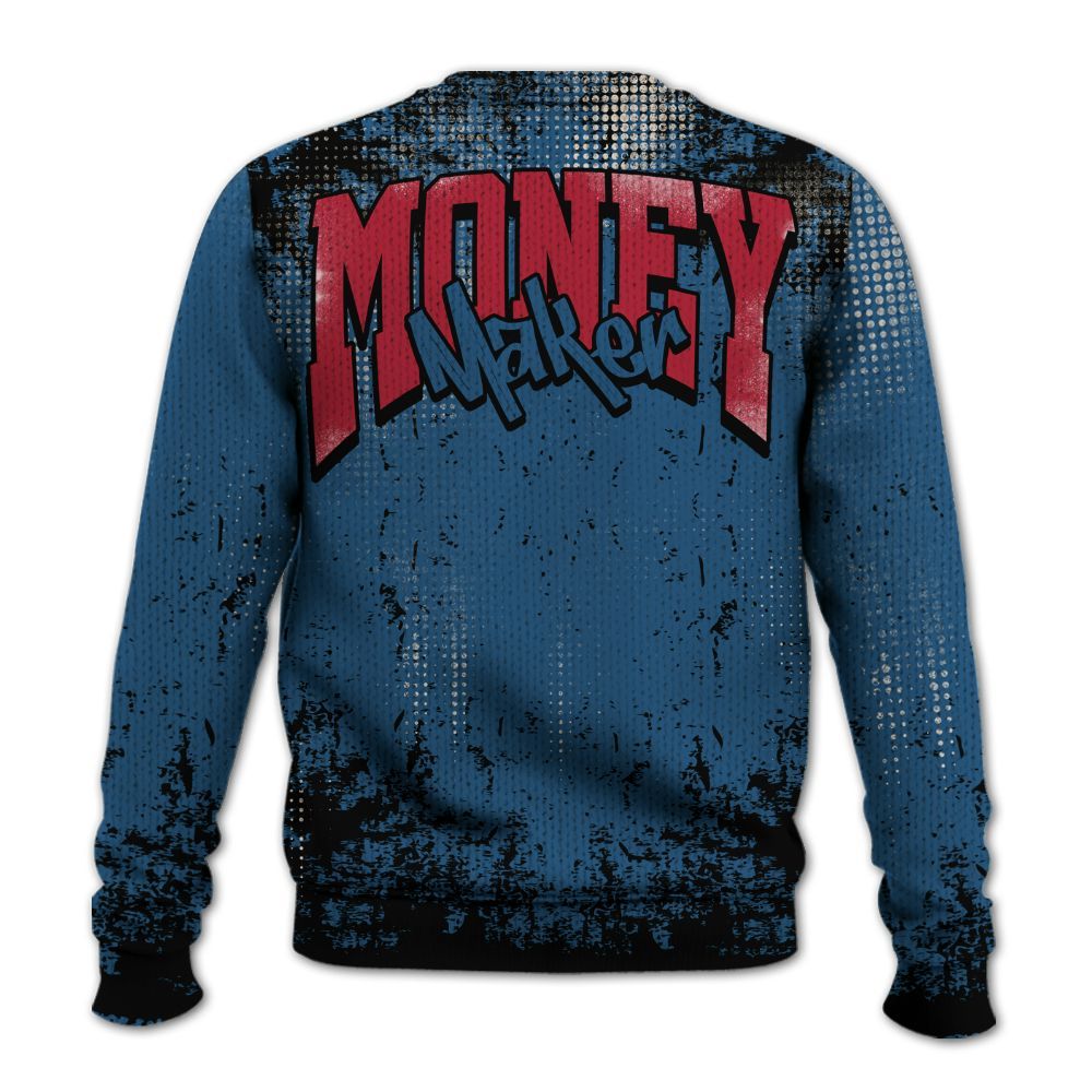 Knitted Sweater To Match Rare Air 3s - Move In Silence Money Street Retro