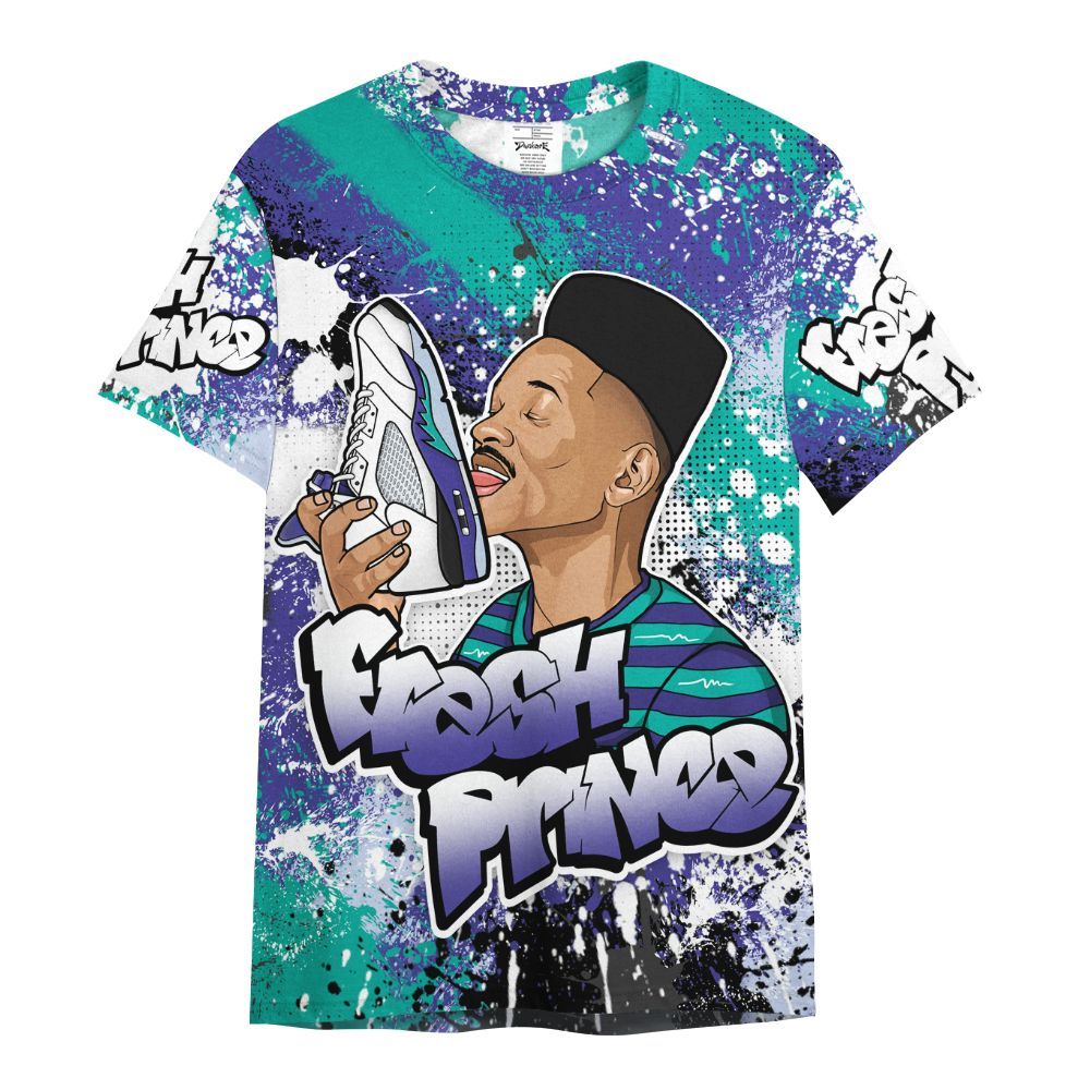 Shirt To Match Retro Grape 5s - Fresh Sneaker Lick All Over Print