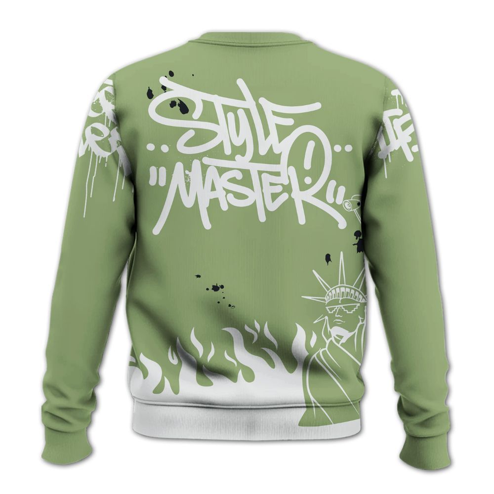 Sweatshirt To Match Oil Green 4s - Graphic Fck Around Find Out All Over Print
