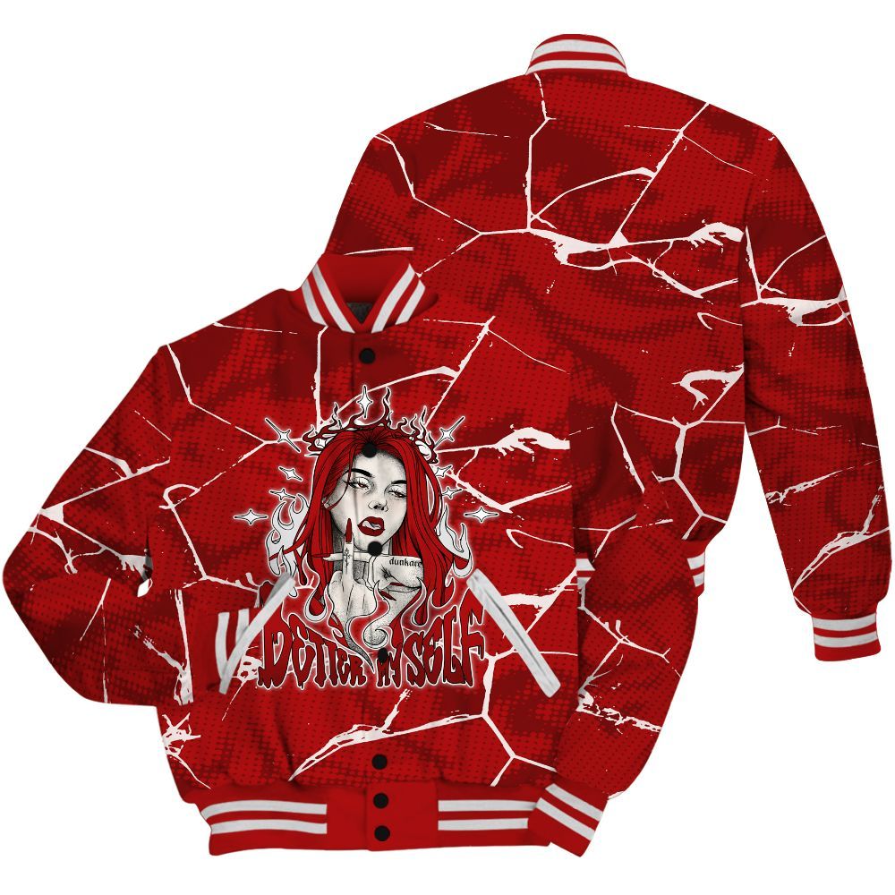 Varsity Jacket To Match Red Taxi 12s Shirt - My-Self Crack Unique All Over Print