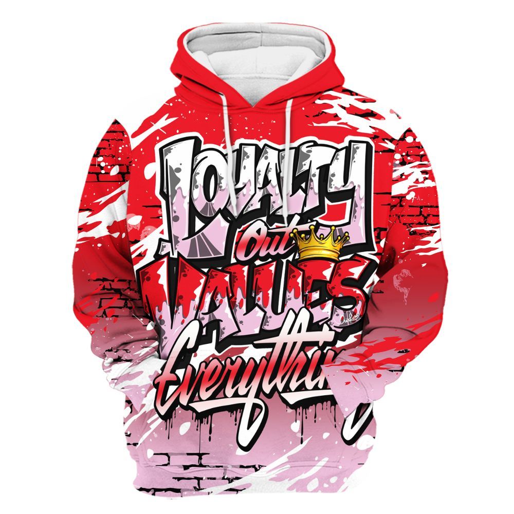 Hoodie To Match Zoom Vomero 5 Valentine's Day 2025 - Values Of Loyalty Drip All Over Print