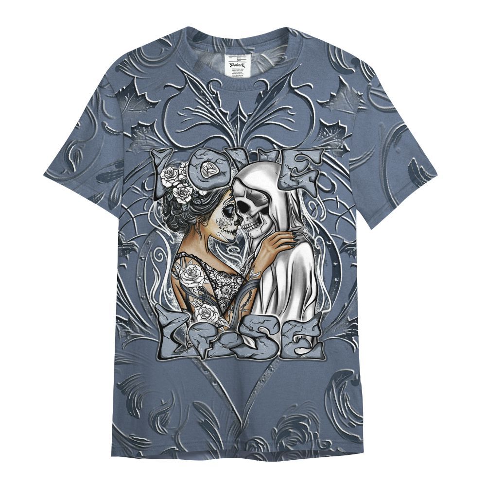 Shirt To Match Low Diffused Blue 11s - Loves Lose Gothic All Over Print