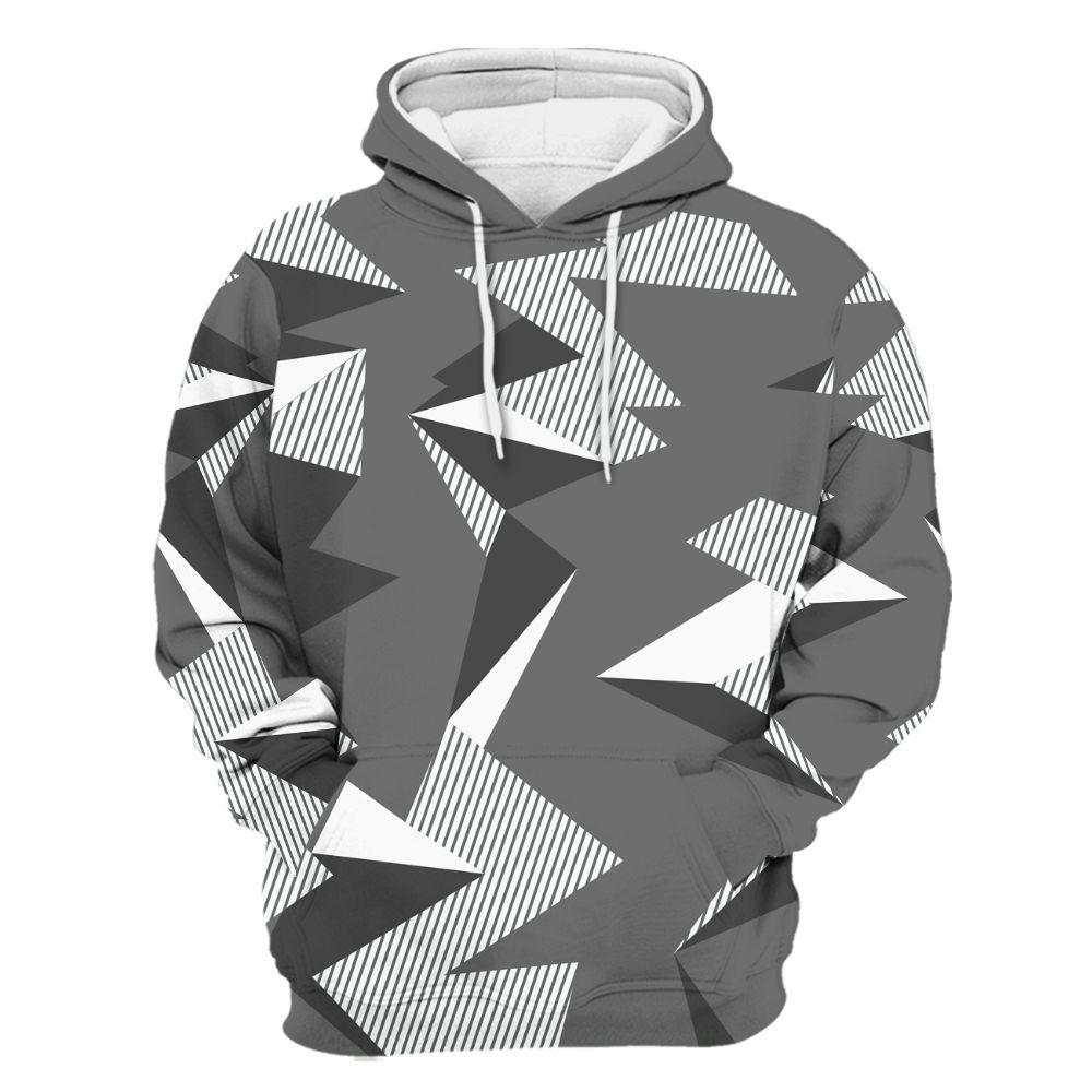Hoodie To Match Retro Stealth 12s - Geometric Camouflage Pattern All Over Print