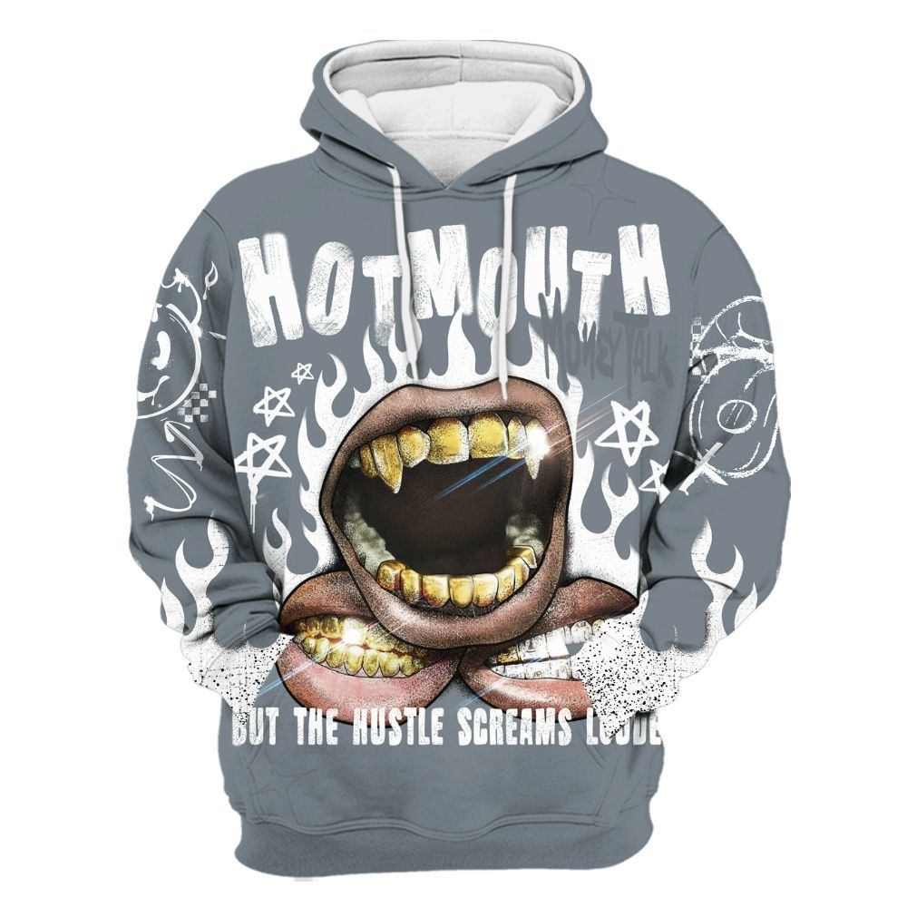 Hoodie To Match Wolf Grey 13s - Mouth Burning Street Style All Over Print