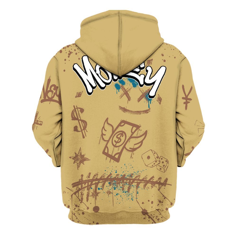 Hoodie To Match Retro Cacao Wow 4s - Everybody Paid In Full Crayon All Over Print