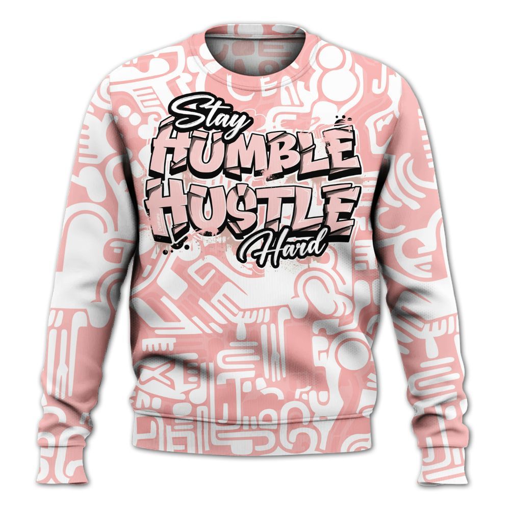 Sweatshirt To Match Low Legend Pink 11s - Humble Hustle Retro All Over Print
