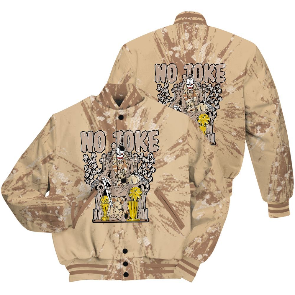 Varsity Jacket To Match Desert Camo 3s Shirt - Ain't Joke Skeleton Luxury All Over Print
