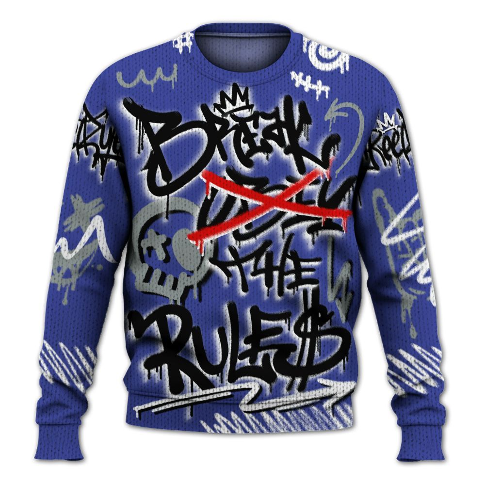 Knitted Sweater To Match Shox TL Royal - Break Rules Streetwear