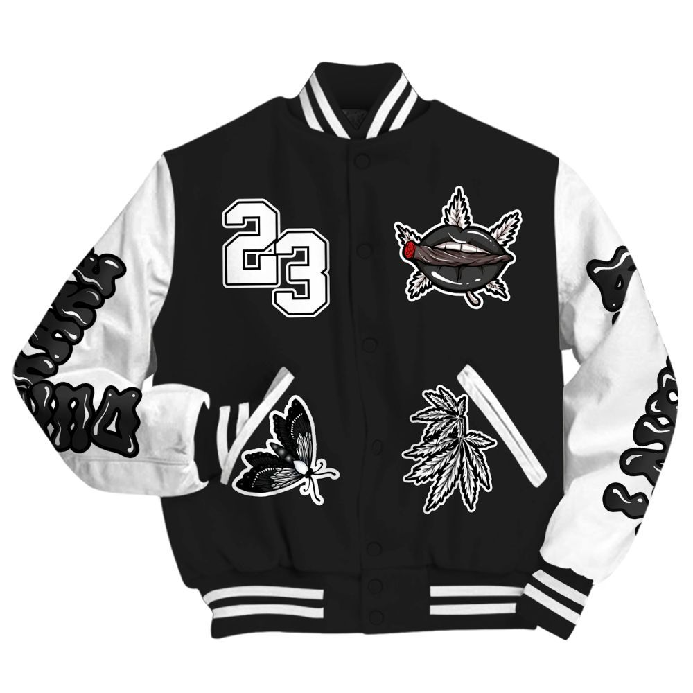 Varsity Jacket To Match Black Cat NET 4s - Bluntz Unique All Over Print