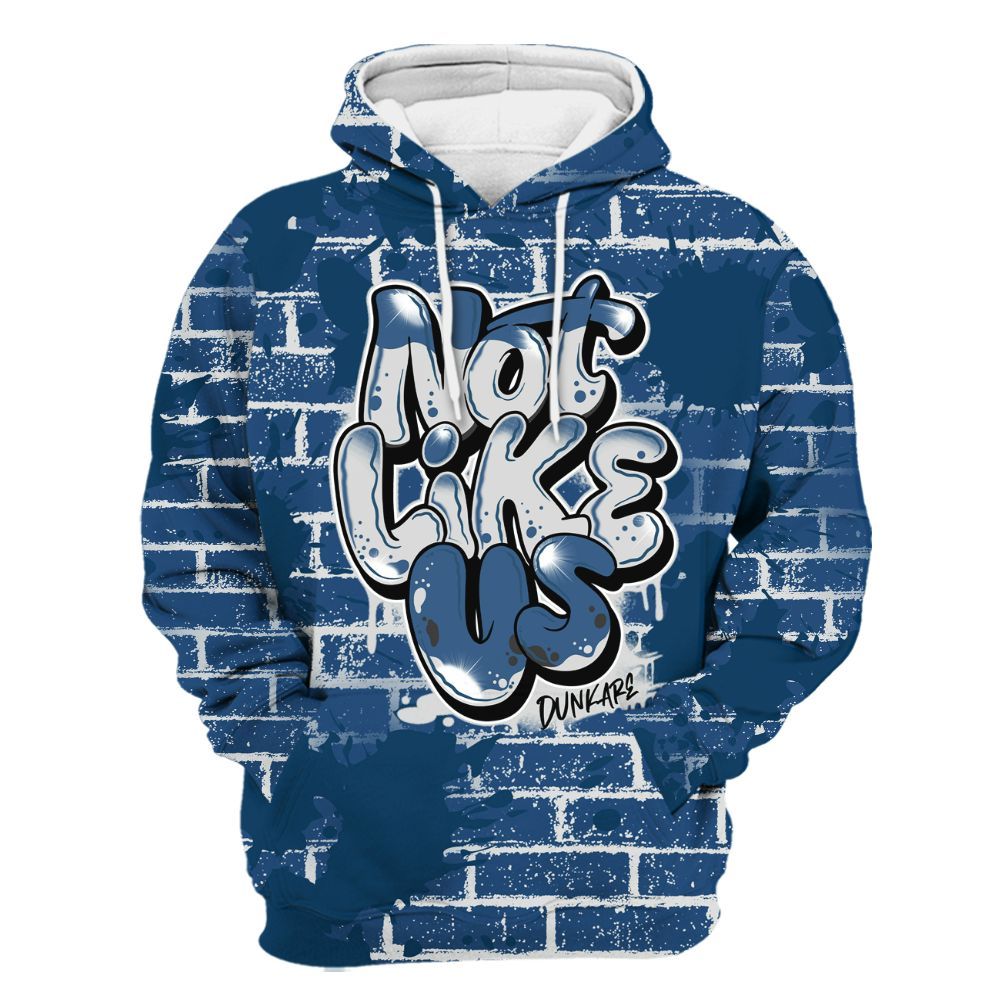 Hoodie To Match High OG Midnight Navy 1s - None Like Us Graphic Brick Art All Over Print