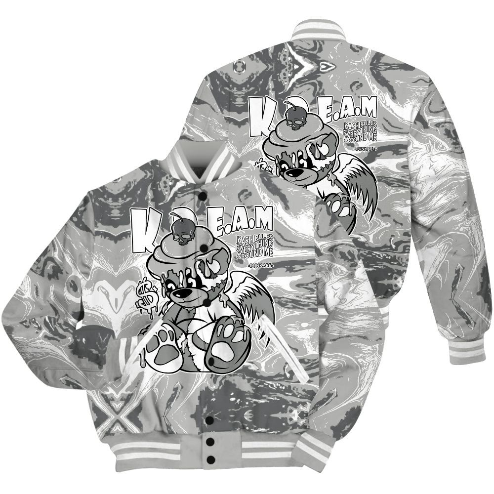 Varsity Jacket To Match Paris Cement Grey 4s Shirt - Loot Bear Liquid All Over Print