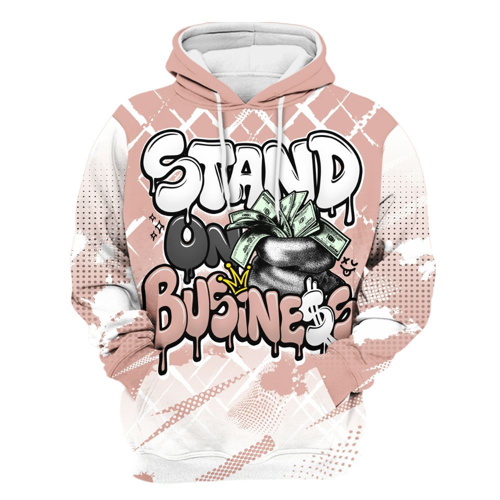 Hoodie To Match Dunk Low Pink Velvet - Halftone Stand Business Dripping All Over Print