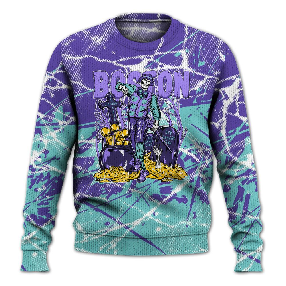 Knitted Sweater To Match Low Hornets 1s - Goldrush Skeleton Profound