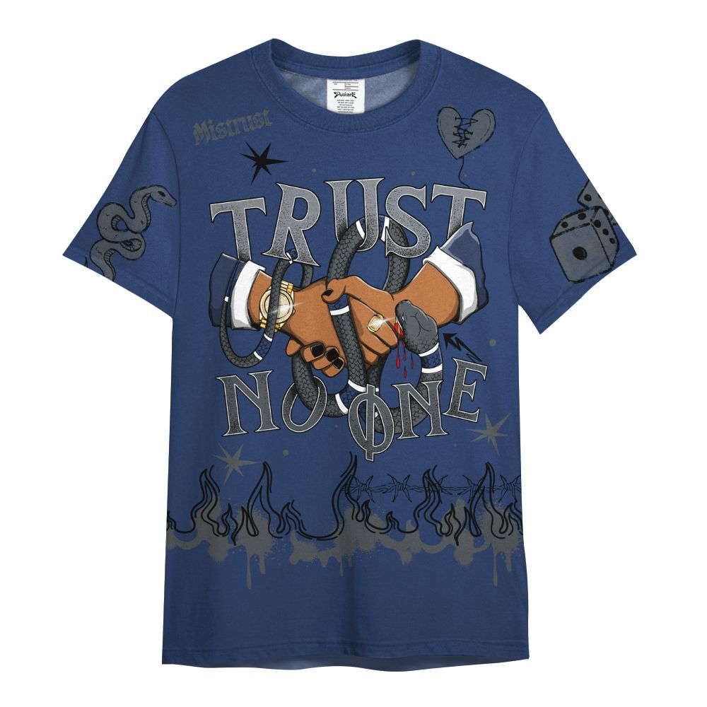 Shirt To Match Retro Flint 13s - Trust No One Snake-Bite Doodle Crayon All Over Print