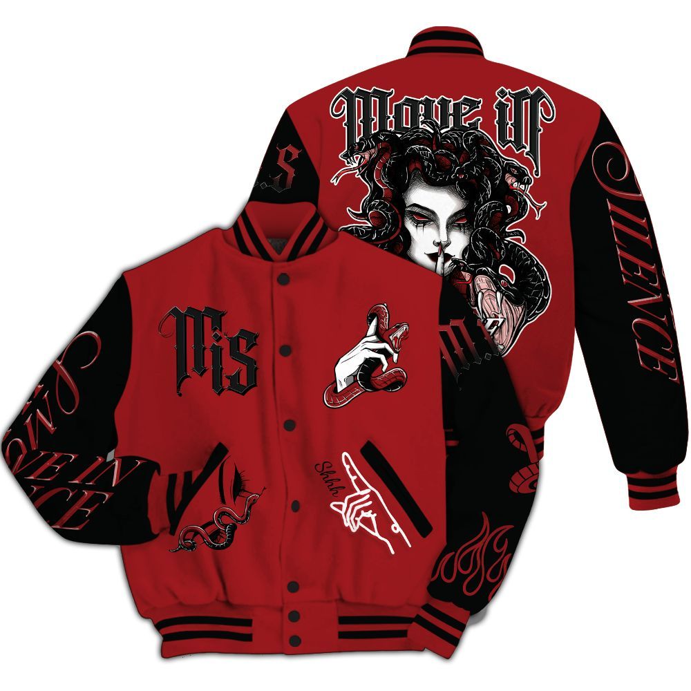 Varsity Jacket To Match Alternate Flu Game 12s - Girl Move In Silence All Over Print