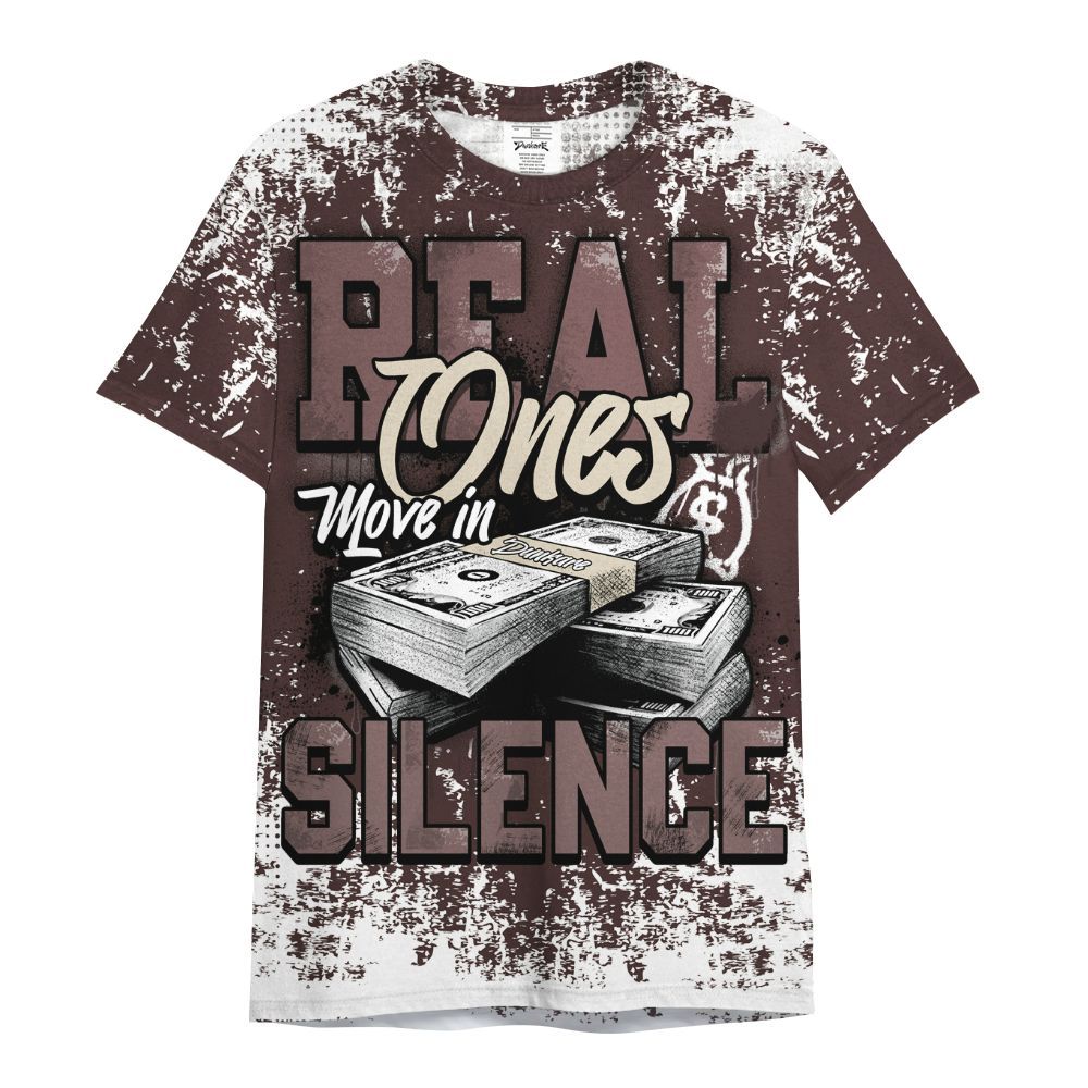 Shirt To Match Burgundy Crush 3s - Move In Silence Money Street Retro All Over Print