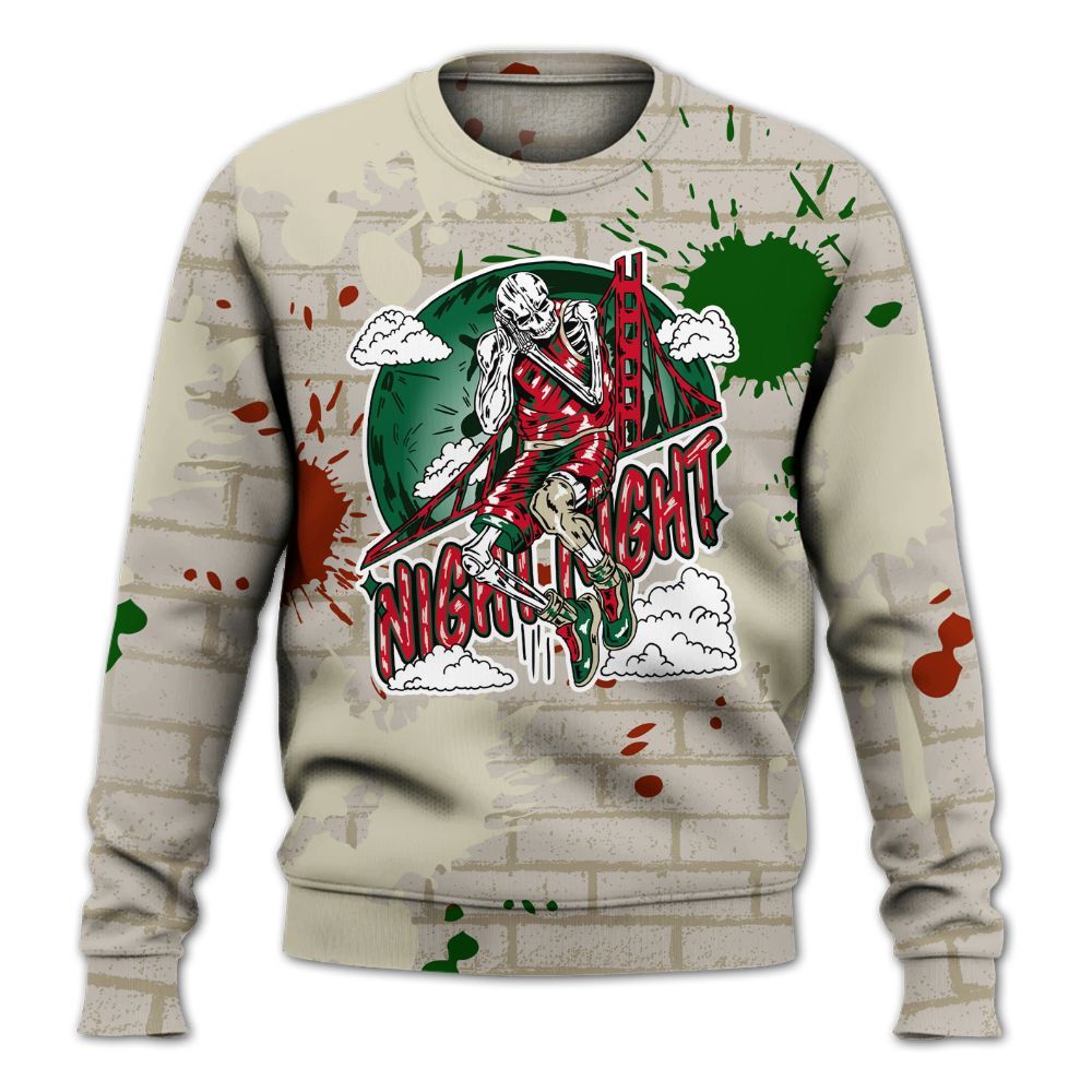 Dunkare El Grito 5s Shirt - Seeya Skeleton Brick All Over Print Unisex Sweatshirt