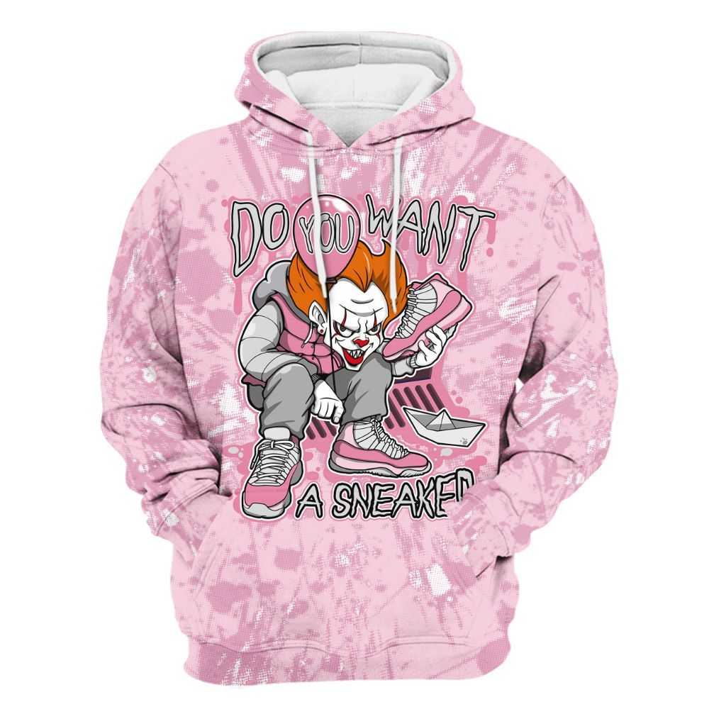 Hoodie To Match Orchid 4s - Clown Scary Sneakers Graphic Halloween All Over Print