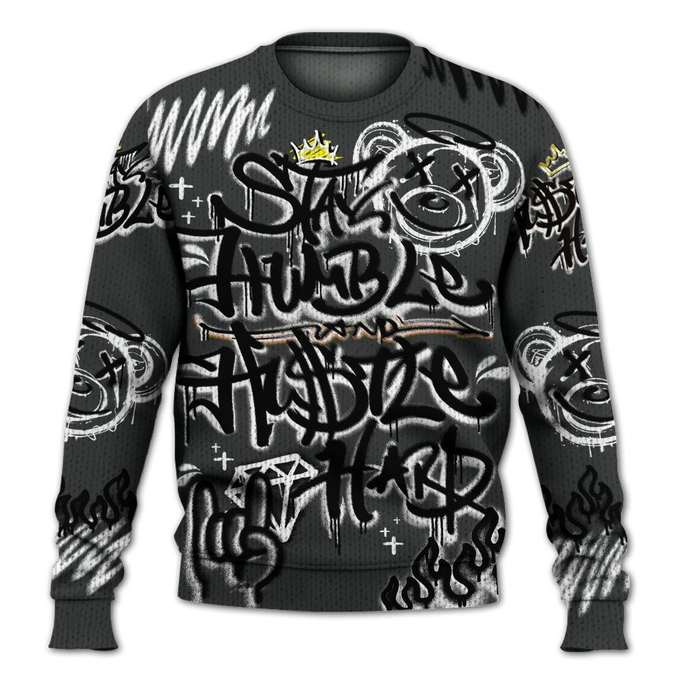 Knitted Sweater To Match White Thunder 4s - Humble Drip Streetwear Graffity