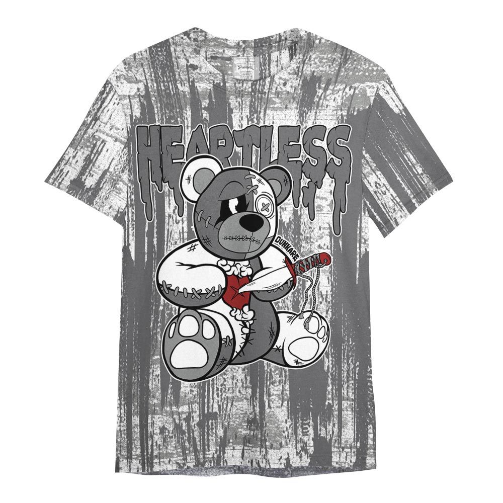 Shirt To Match Paris Cement Grey 4s - Heartless Bear Glitch Art Shirt Unisex