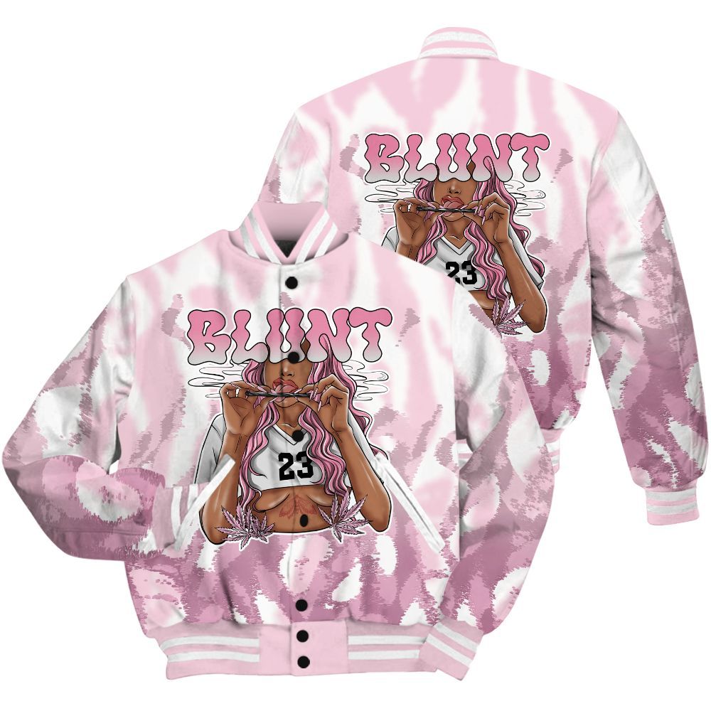 Varsity Jacket To Match Orchid 4s Shirt - Bluntz Burnz All Over Print