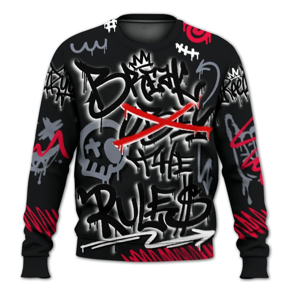 Sweatshirt To Match Mid Black Metallic 1s - Break Rules Streetwear All Over Print