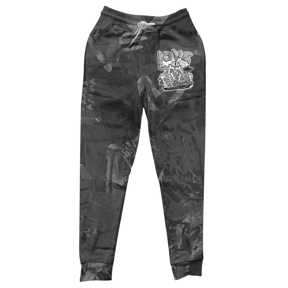 Sweatpant To Match White Thunder 4s - Skull Love All Over Print