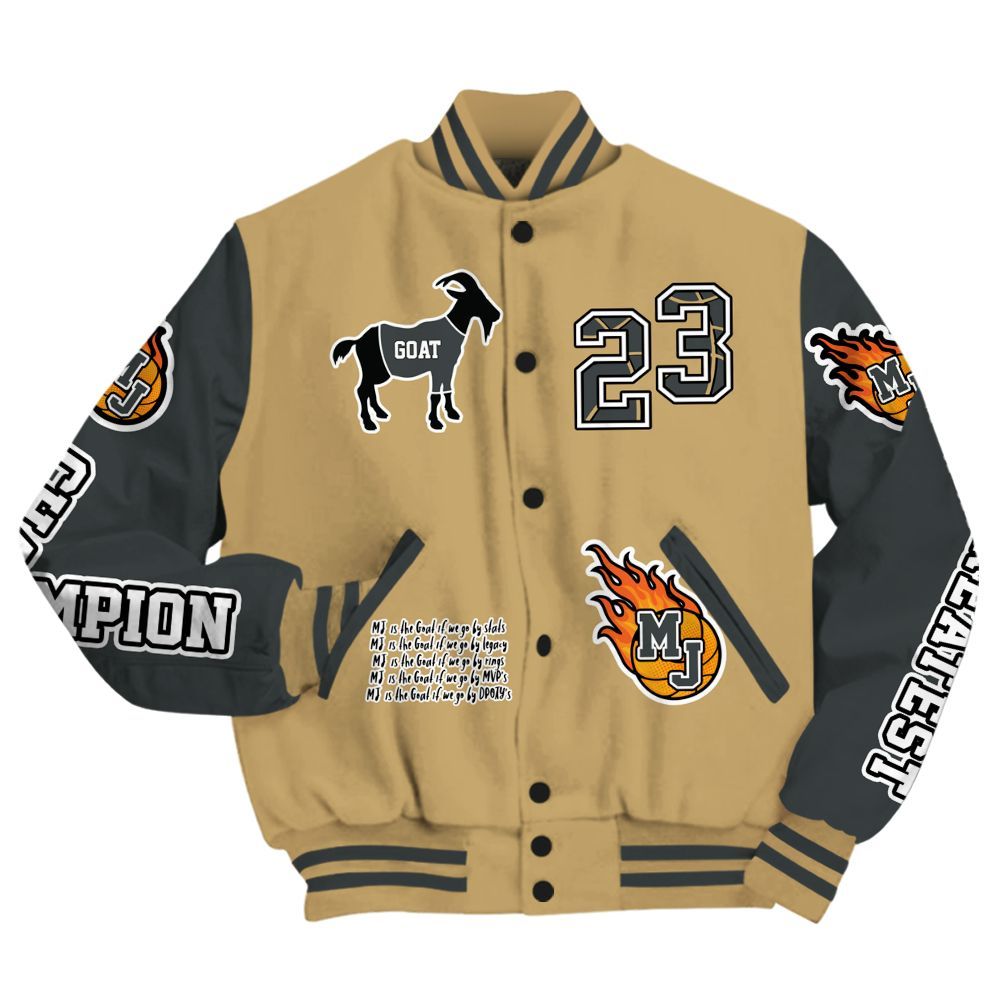 Varsity Jacket To Match Black LD 1000 - 23 G.0.A.T Jump Up Basketball All Over Print