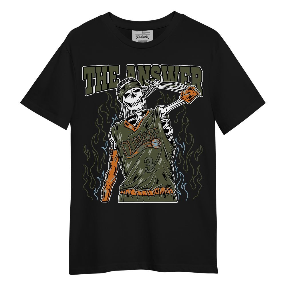 Shirt To Match Olive 5s - Allen Answer Skeleton Unisex Shirt