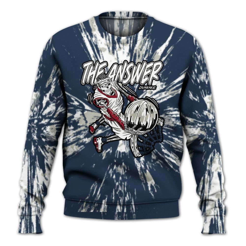 Sweatshirt To Match Navy Blue 2024 6s - The Answer Skeleton Luxury All Over Print