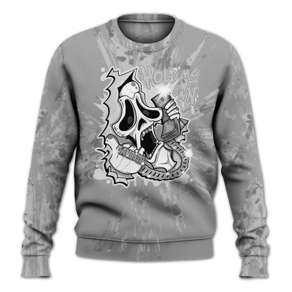 Sweatshirt To Match Black Wolf Grey 12s - Hold My Own Graphic Halloween All Over Print
