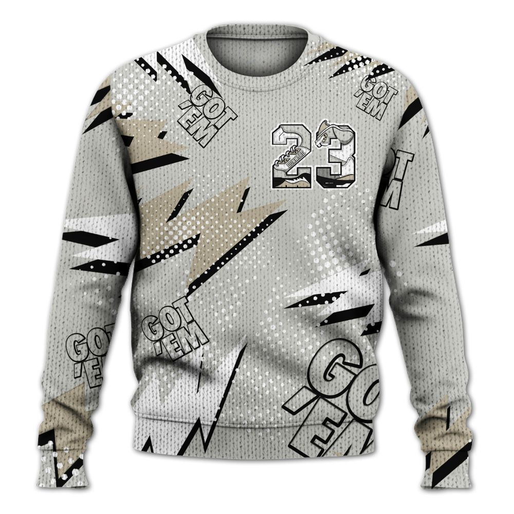 Knitted Sweater To Match RM Canyon Rust 4s - Custom Name Number 23 5s