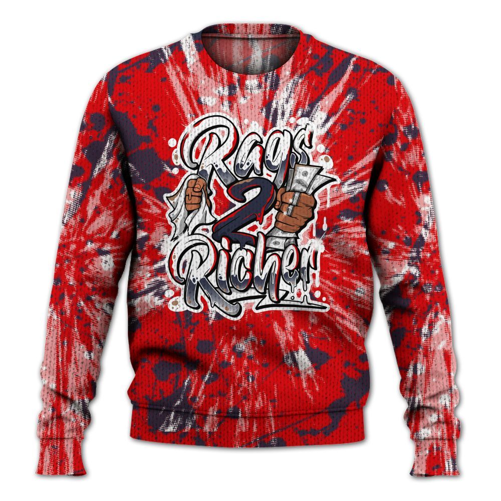 Knitted Sweater To Match Low OG Howard Bison 1s - Rag 2 Rich Graphic Luxury