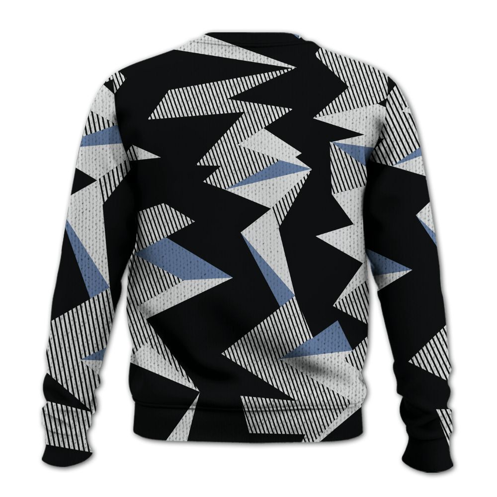 Knitted Sweater To Match Mid Space Jam 1s - Geometric Camouflage Pattern