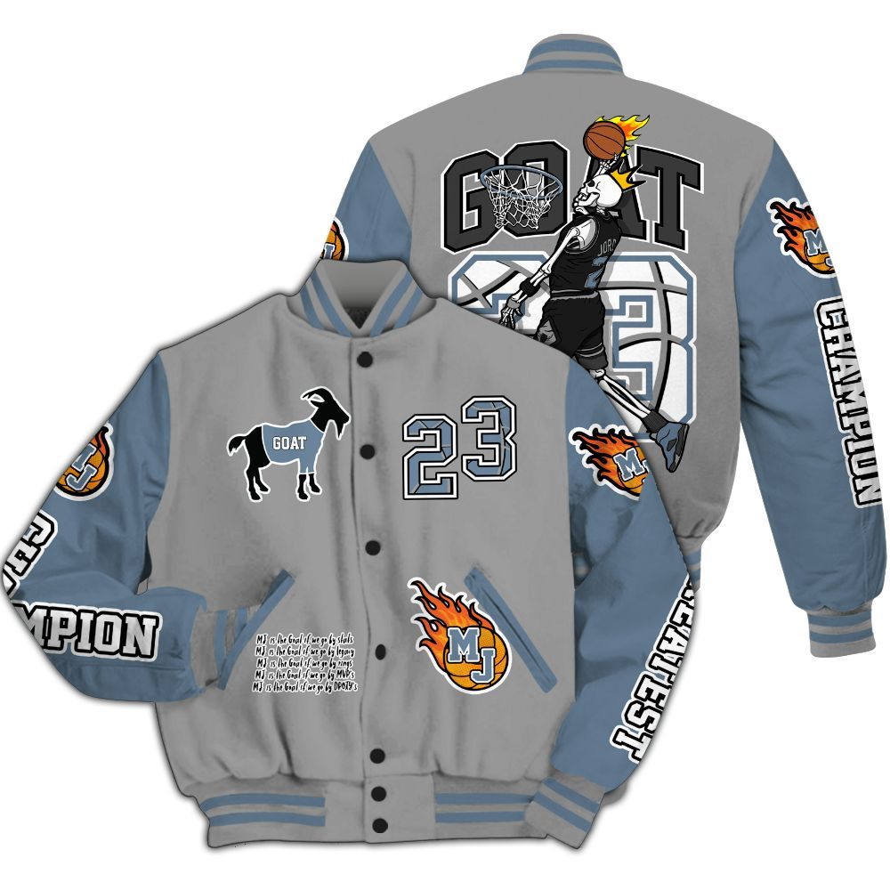Varsity Jacket To Match Black Chrome 6s - 23 G.0.A.T Jump Up Basketball All Over Print