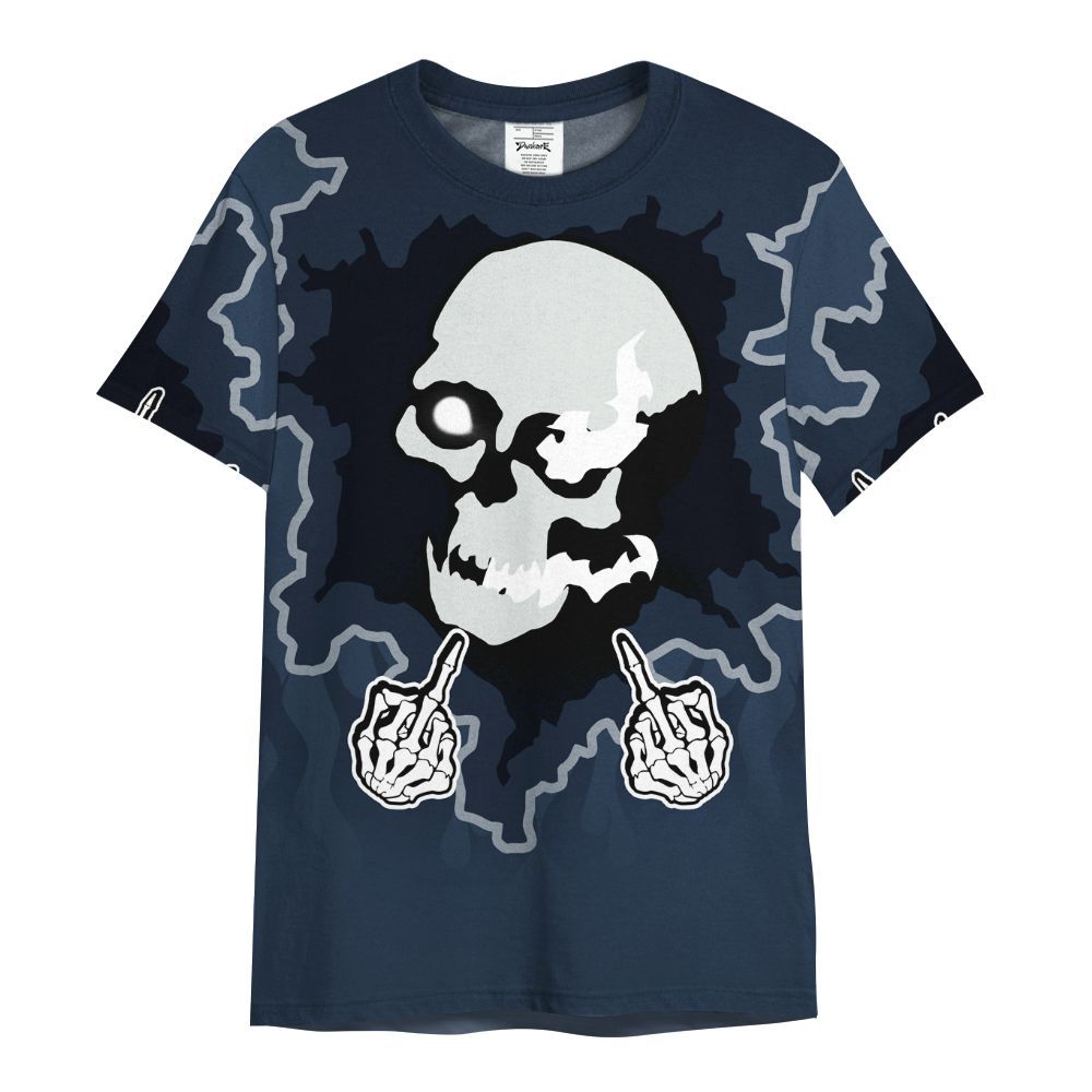 Shirt To Match White Midnight Navy 6s - F Around Find Out Graphic Trapped All Over Print