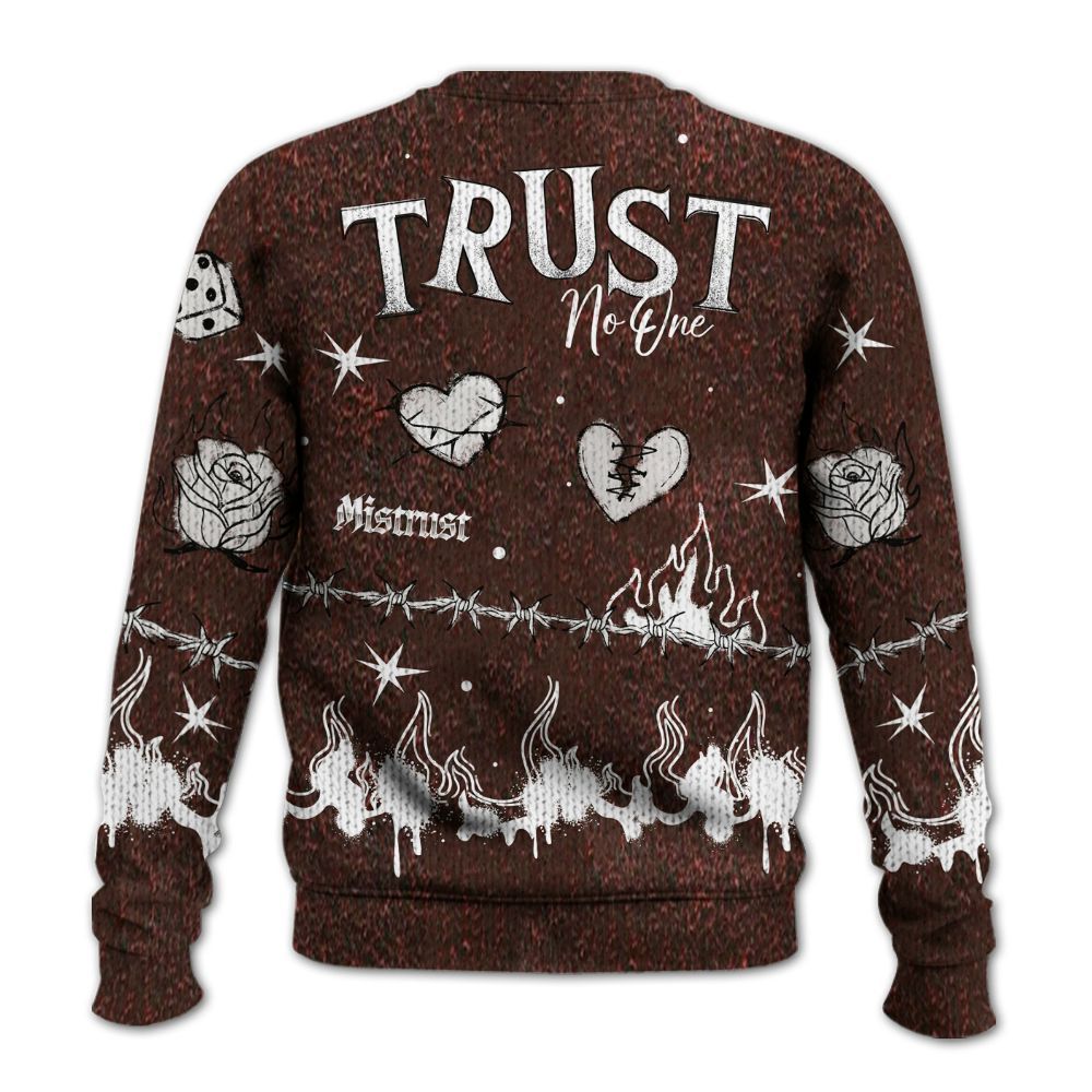 Knitted Sweater To Match Air Force 1 Low Halloween Skull 2024 - Trust No One Snake-Bite Doodle Crayon