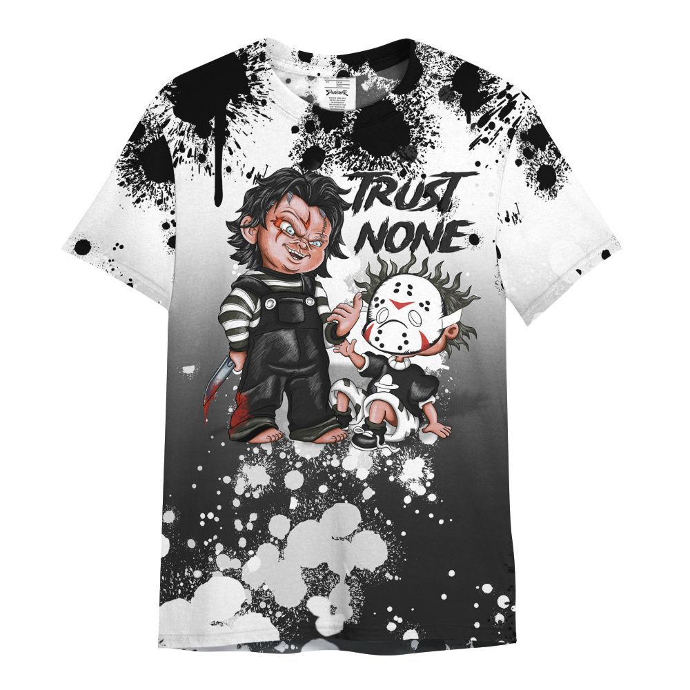 Shirt To Match Black Cat NET 4s - Trust No One Scary All Over Print