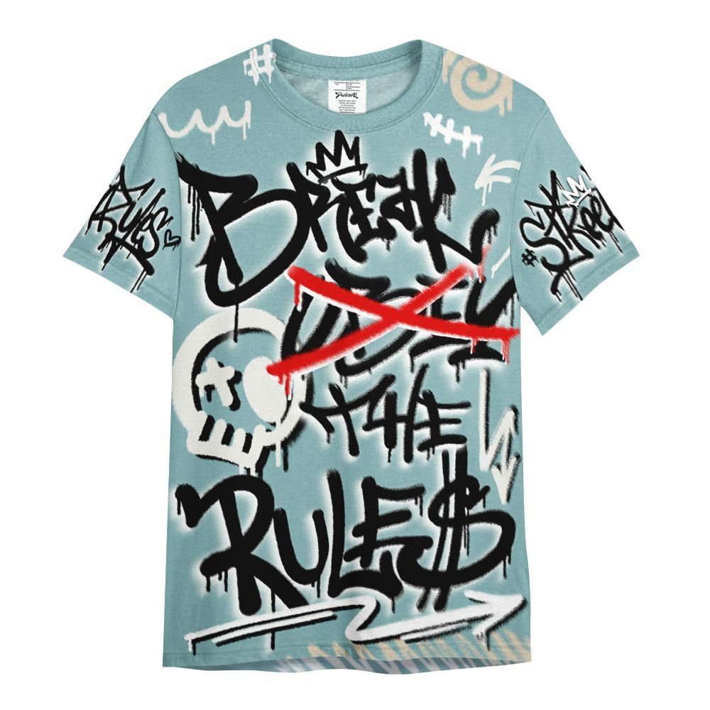 Shirt To Match Dunk Low Glacier Blue Pale Ivory - Break Rules Streetwear All Over Print