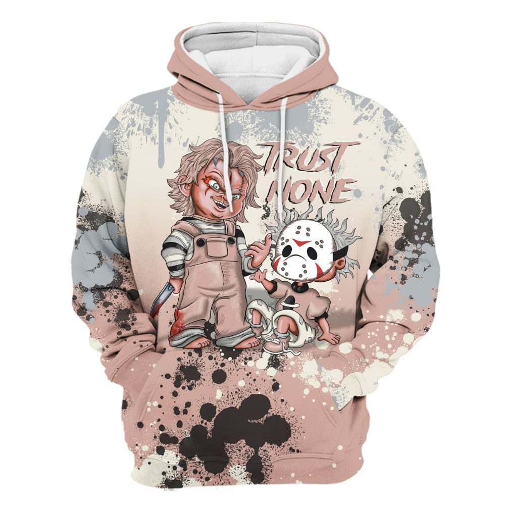 Hoodie To Match Air Force Low 1 Arctic Orange - Trust No One Scary All Over Print