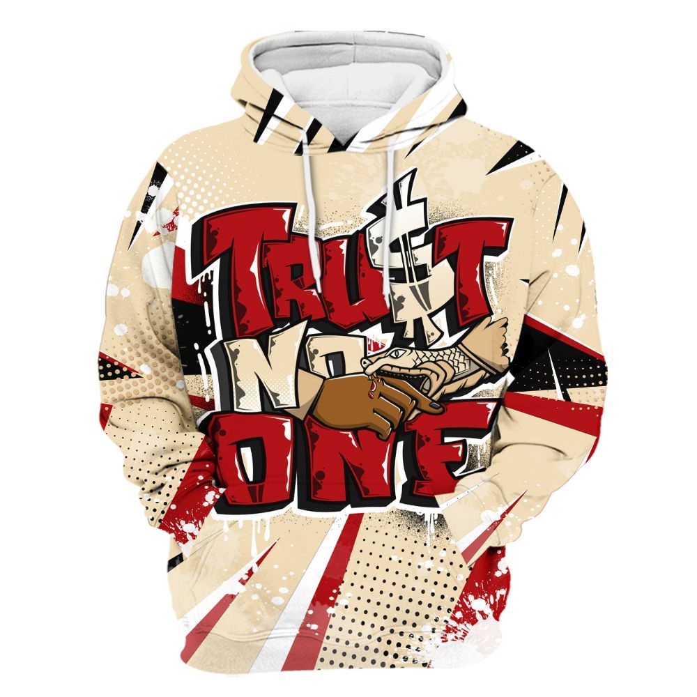 Hoodie To Match Dunk Low Strawberry Waffle - Poly Trust No One Dripping All Over Print
