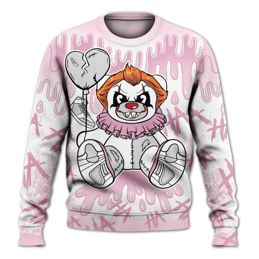 Sweatshirt To Match Orchid 4s - Shoe Game Bear Drip All Over Print